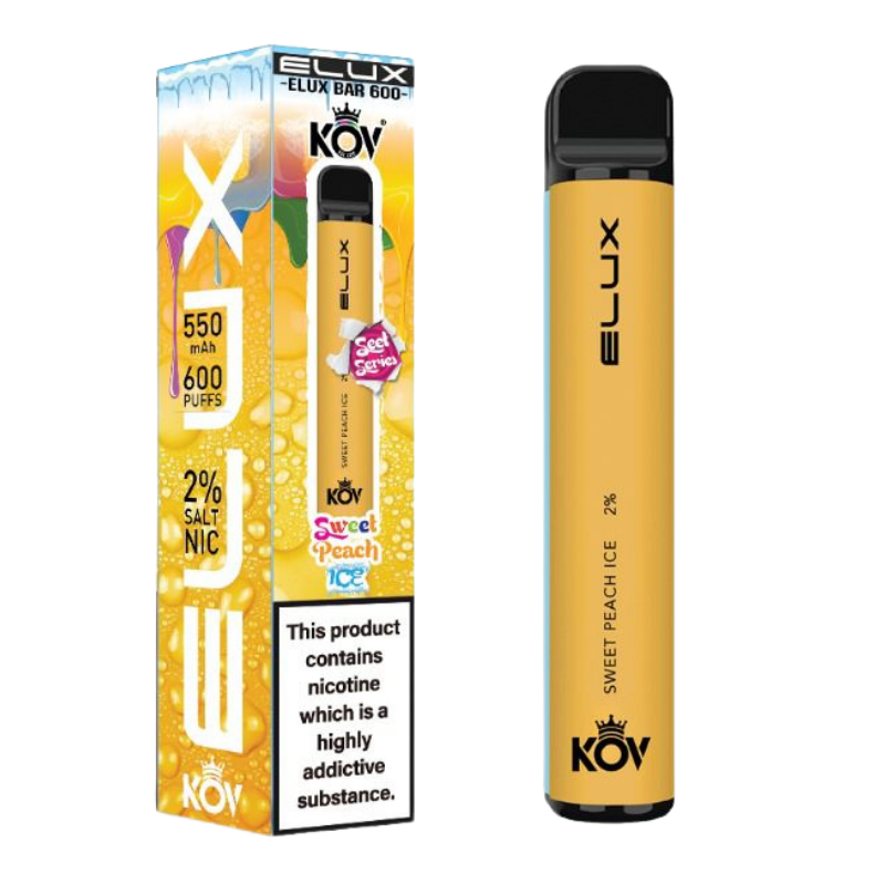 Sweet Peach Ice By Elux Bar Disposable Vape