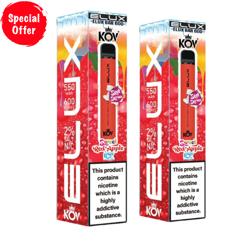 Sweet Red Apple Ice By Elux Bar Disposable Vape