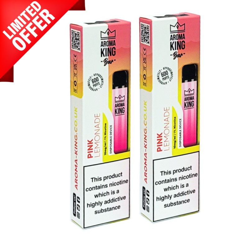 Pink Lemonade By Aroma King 600 Puffs Disposable