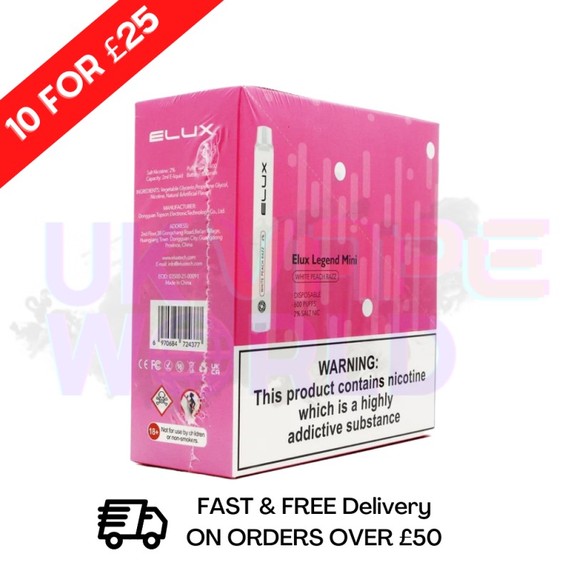 Elux MINI Strawberry Ice Cream Bar - Box Of 10 600...