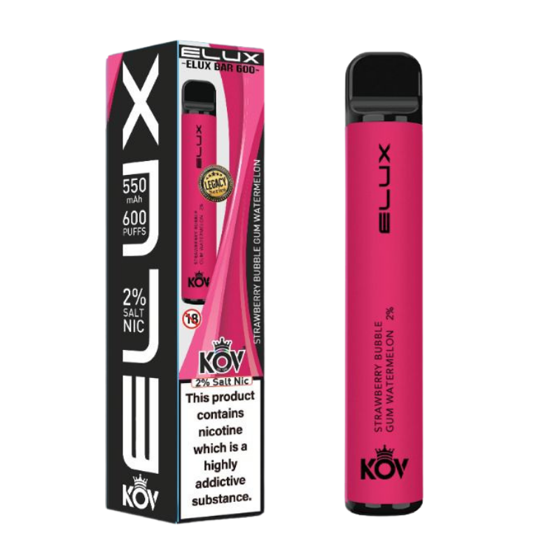 Strawberry Watermelon Bubblegum By Elux Bar Dispos...