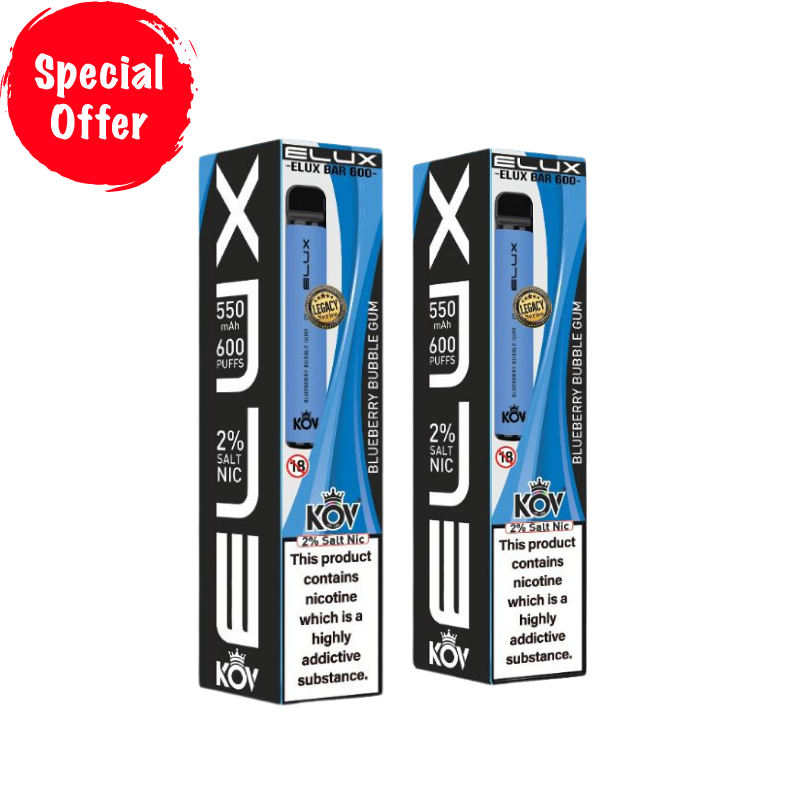 Blueberry Bubblegum By Elux Bar Disposable Vape