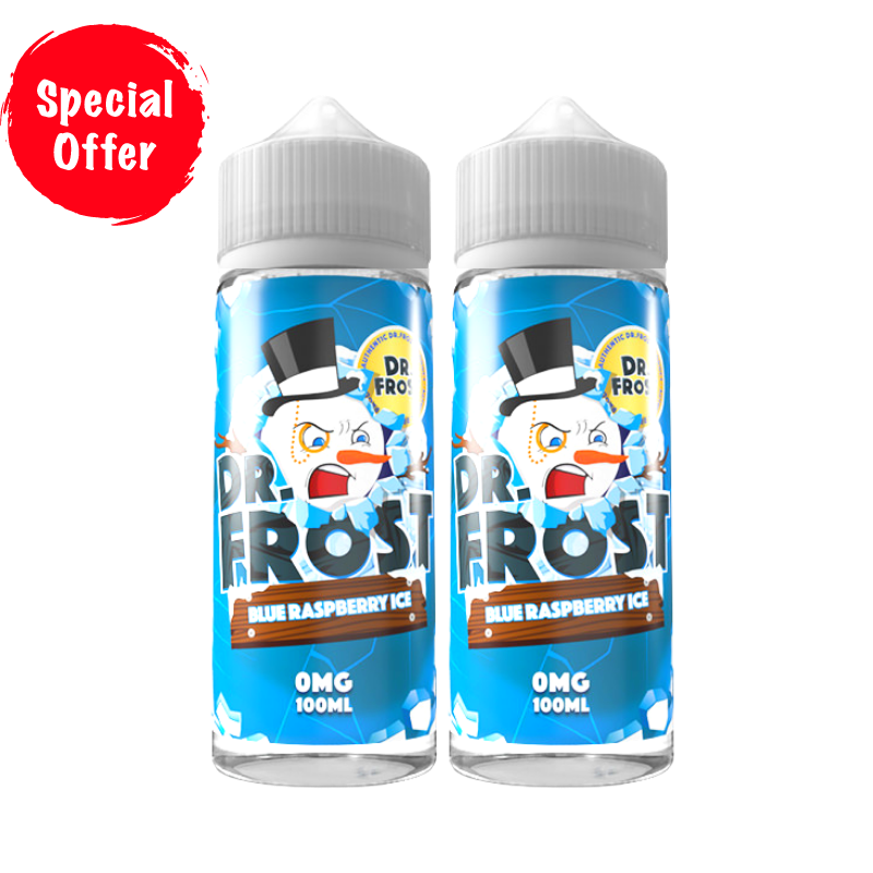 Blue Raspberry Ice Flavour Dr Frost 100ML Shortfill E Liquid