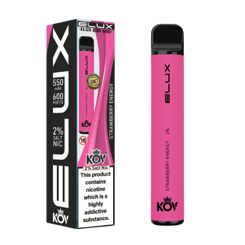 Strawberry Energy By Elux Bar Disposable Vape