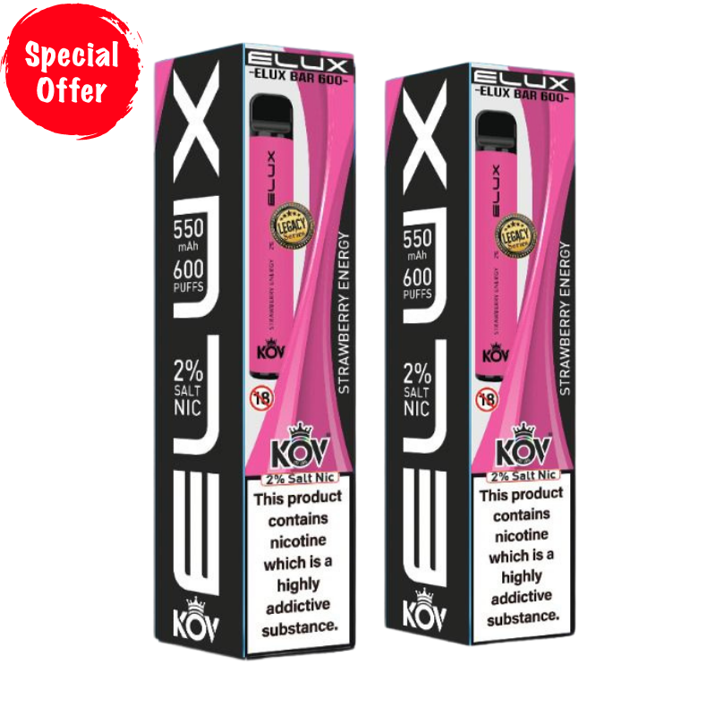 Strawberry Energy By Elux Bar Disposable Vape