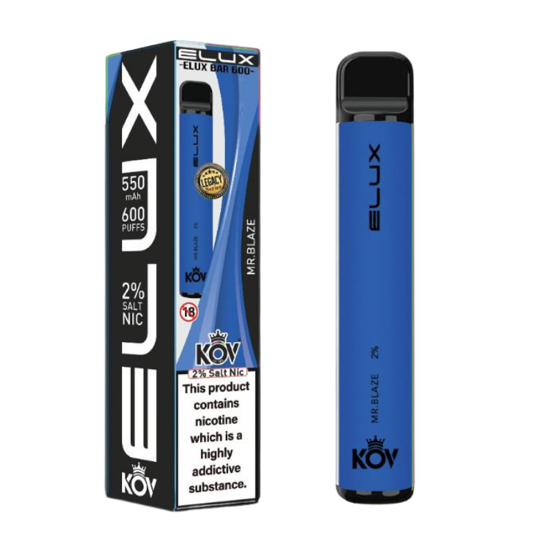 Mr Blue: Blaze By Elux Bar Disposable Vape