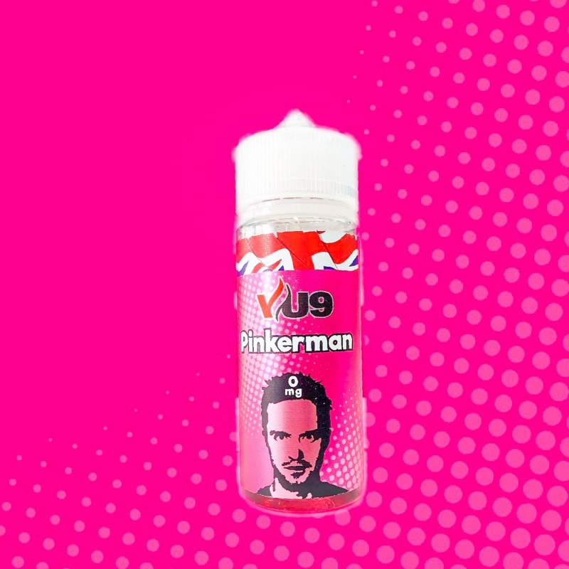 VU9 Pinkerman 100ml Shortfil E-liquid 70/30 Vg/pg + FREE 2 Nicshots