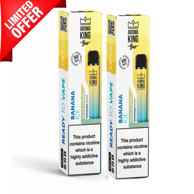 Banana Ice By Aroma King 600 Puffs Disposable