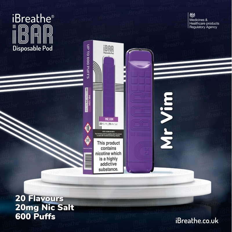 i-Breathe i-Bar Disposable Pod 600 Puff 10 pack