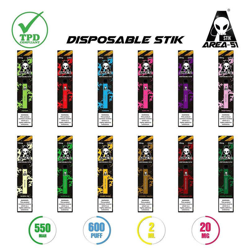 Area 51 Disposable Stick Pod 600 Puffs