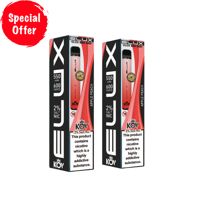 Apple Peach By Elux Bar Disposable Vape